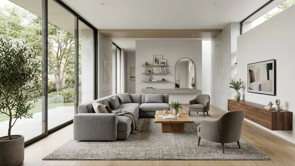 How to Float Living Room Furniture With No Floor Outlet