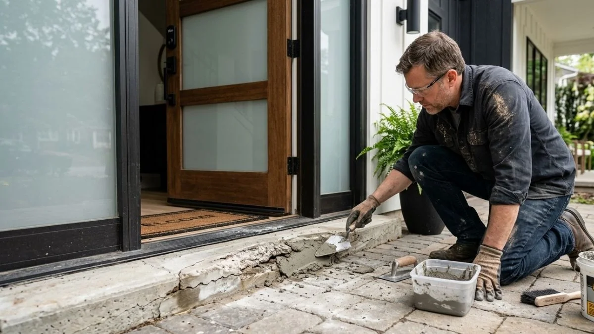 concrete door sill repair
