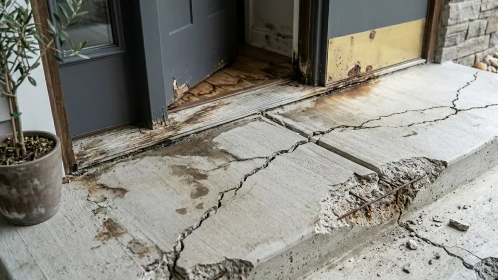 cracked-concrete-door-sill-problems