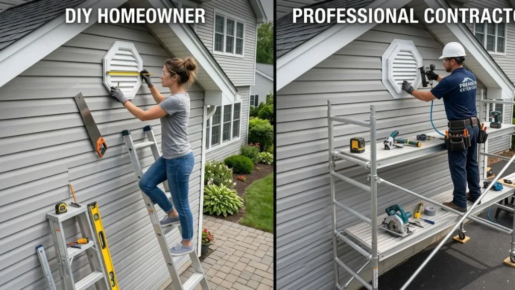 diy vs professional gable vent installation