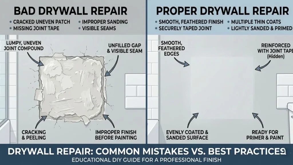 drywall repair mistakes comparison