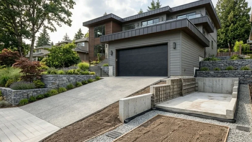 garage-built-on-sloped-driveway