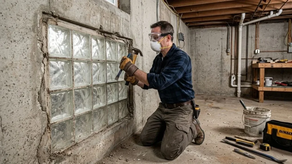 glass-block-window-removal-safety-preparation