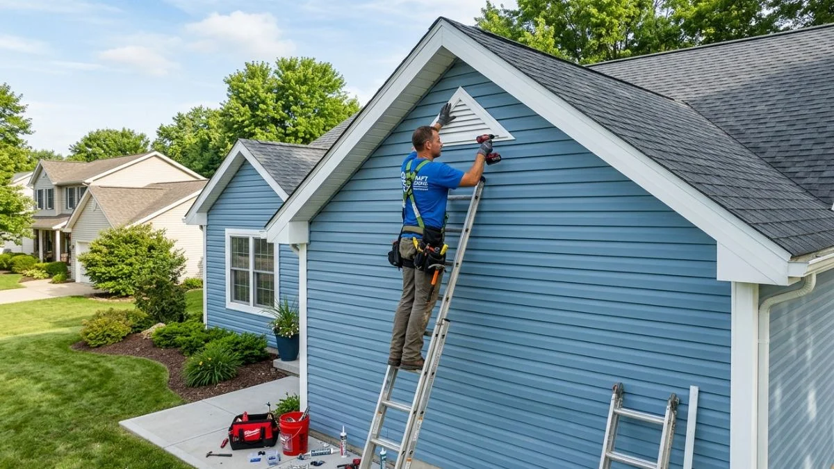 install gable vent vinyl siding