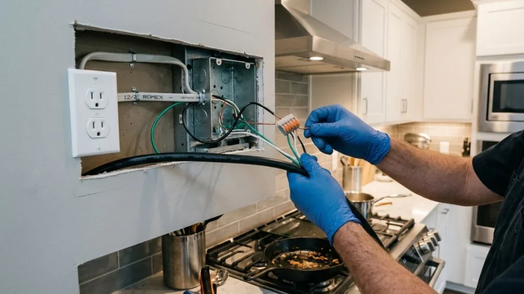 microwave electrical connection installation wiring