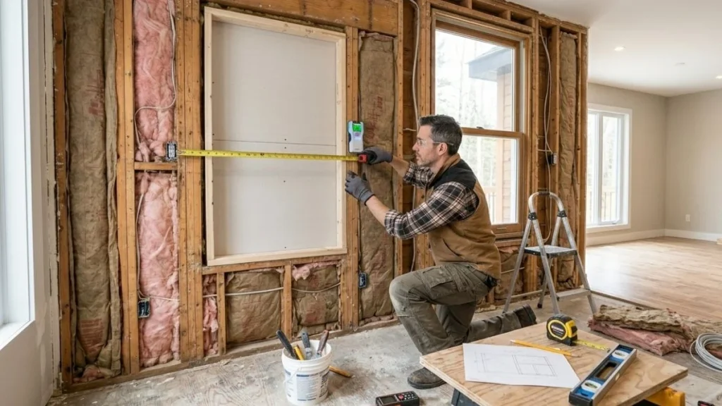preparing-wall-before-covering-window