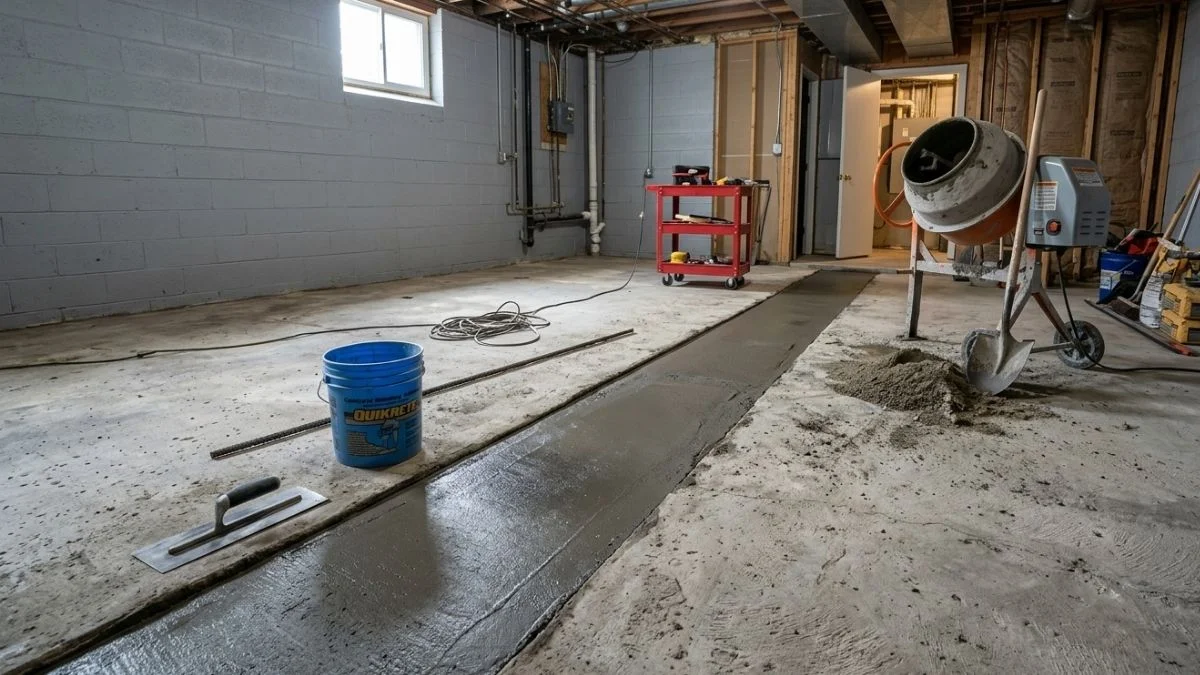 repair trench in concrete slab