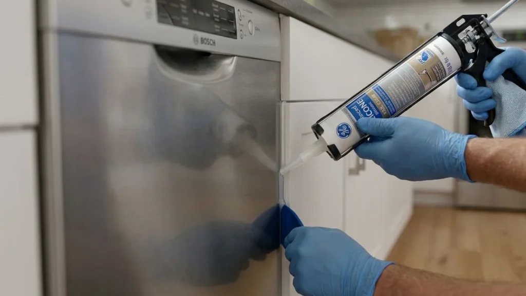 sealing dishwasher gap finish