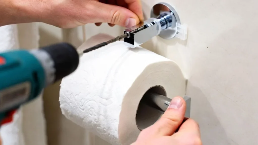 secure toilet paper holder installation