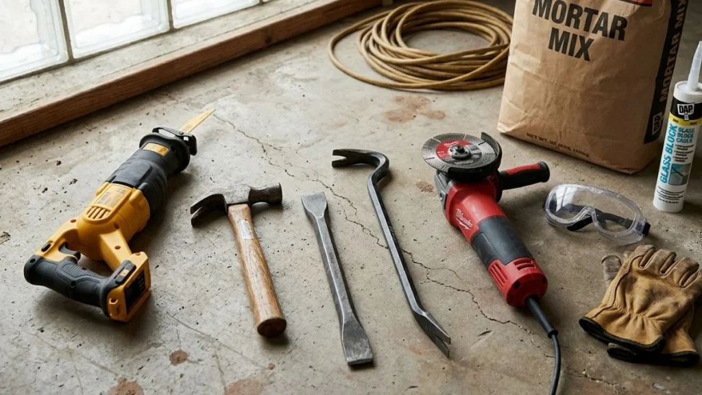 tools-needed-for-glass-block-window-removal