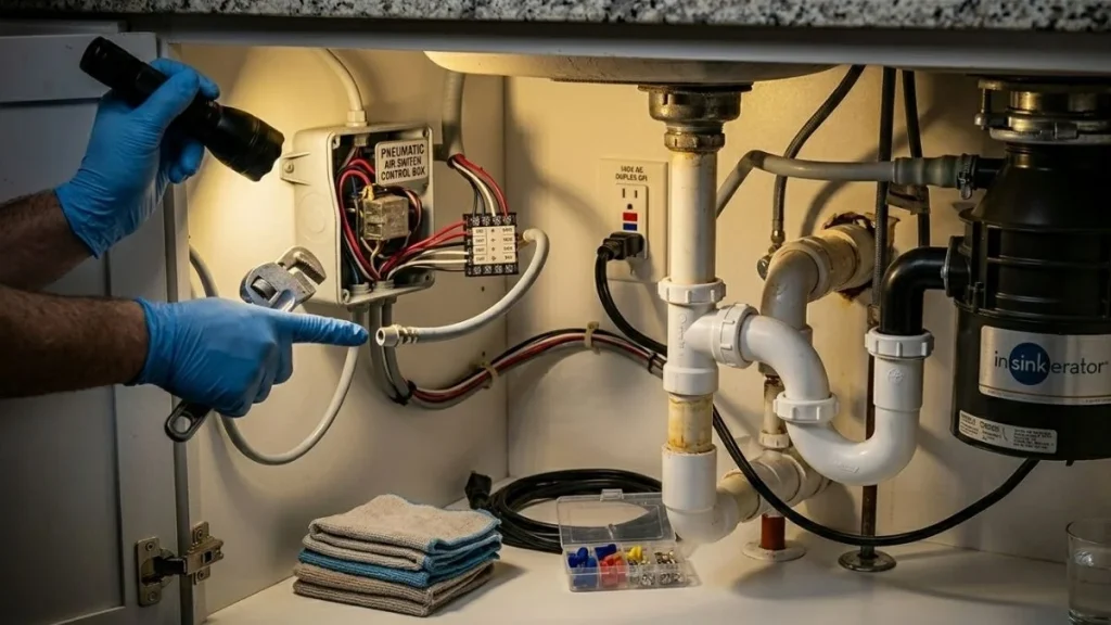 troubleshoot-garbage-disposal-air-switch