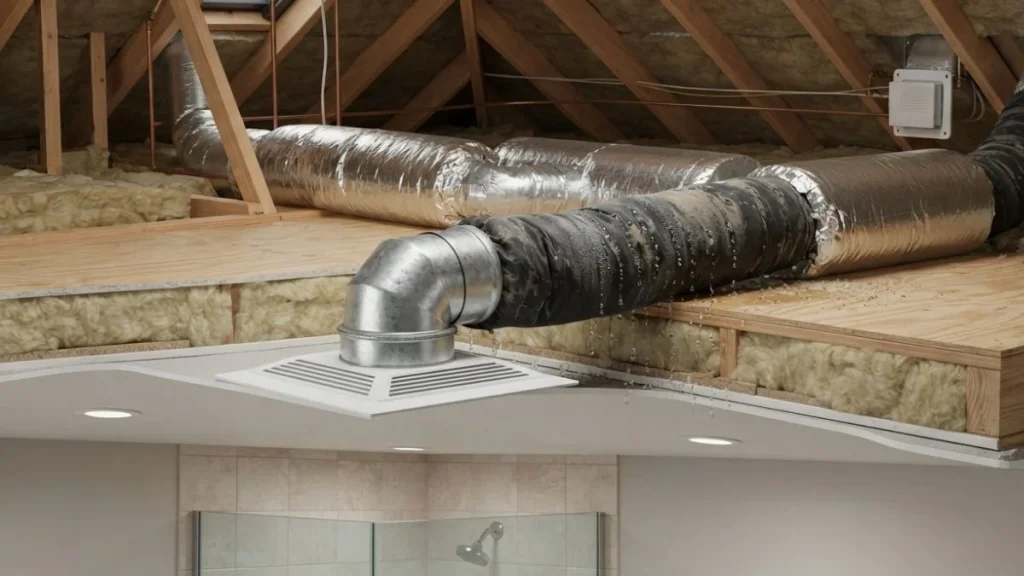 bathroom ac duct inspection