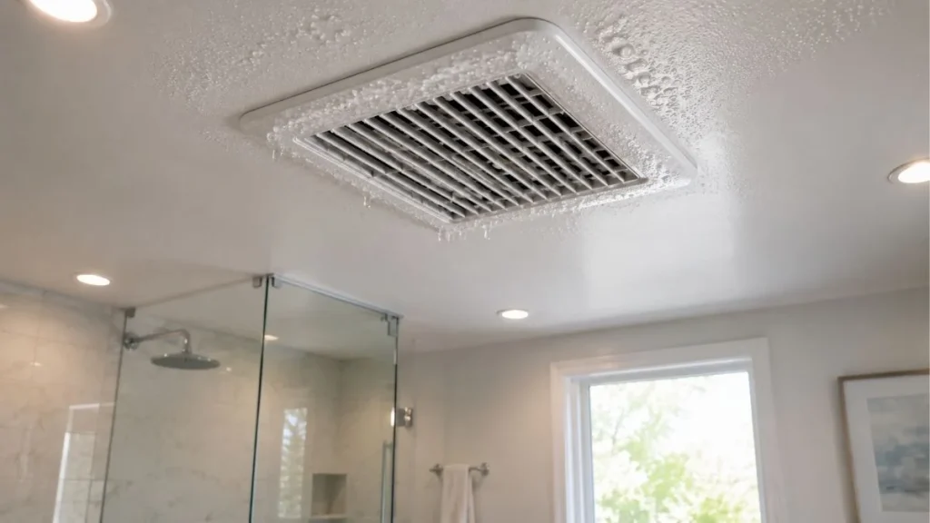 condensation on ac vent in bathroom