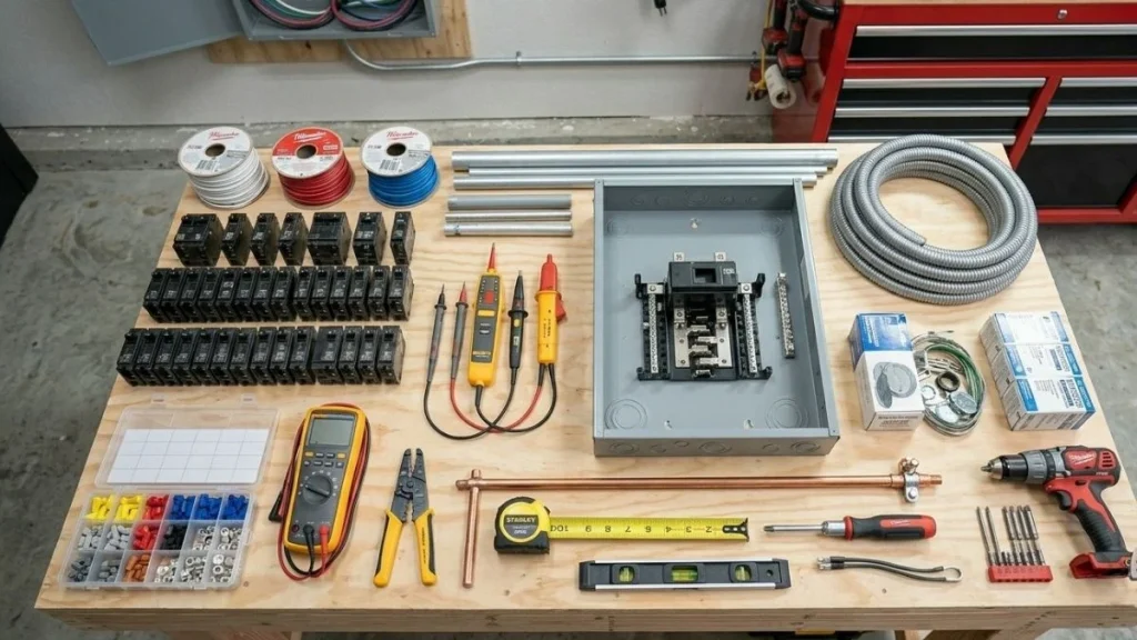 garage-subpanel-tools-and-materials