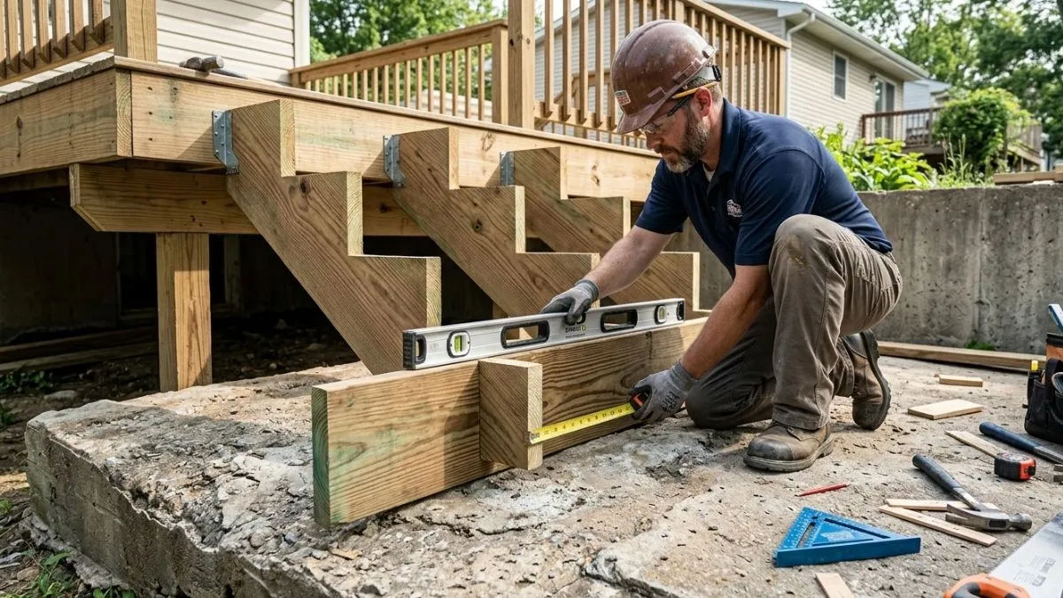 how-to-level-stair-stringers-on-uneven-concrete