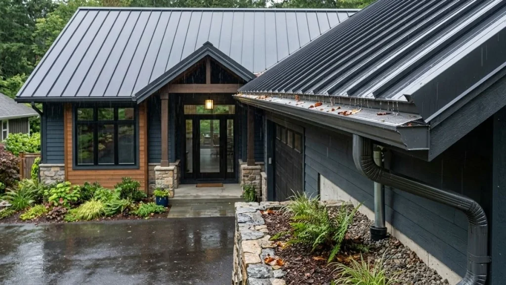 preventing-gutter-overshoot-on-metal-roof