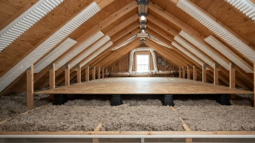 attic ventilation with raised floor