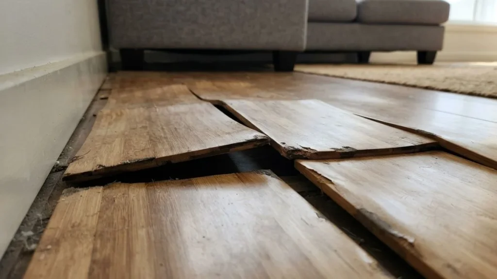 bamboo floor buckling and gaps