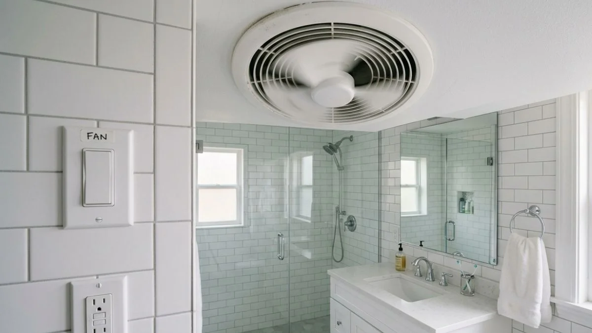 bathroom fan turns on by itself