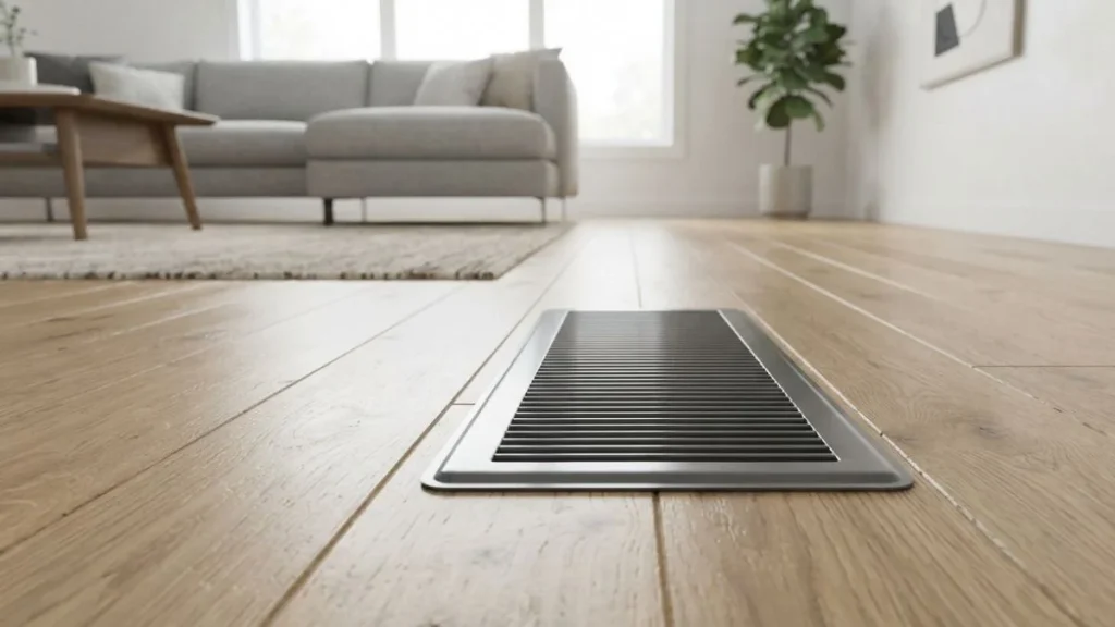 blocked floor air return vent
