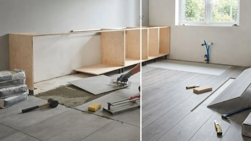 ceramic tile vs lvp flooring
