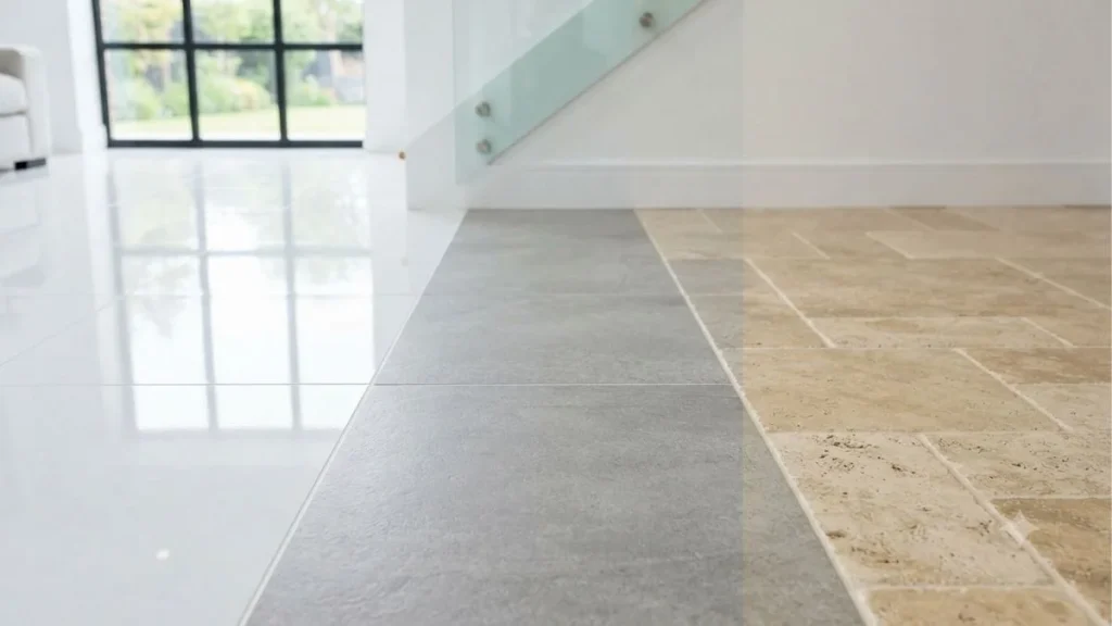 clean ceramic porcelain natural stone tile