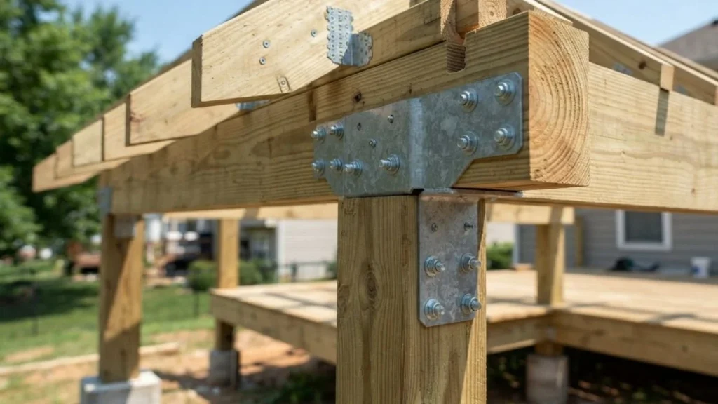 deck beam post connection
