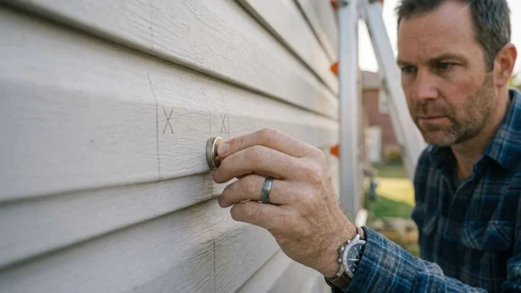finding wall studs with neodymium magnet