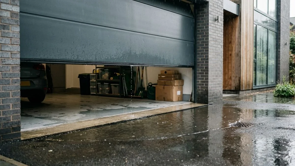 garage door leaks at bottom