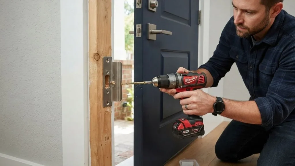 heavy duty strike plate installation