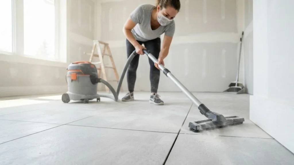 hepa vacuum cleaning drywall dust