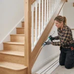 how to fill gaps on sides of stairs