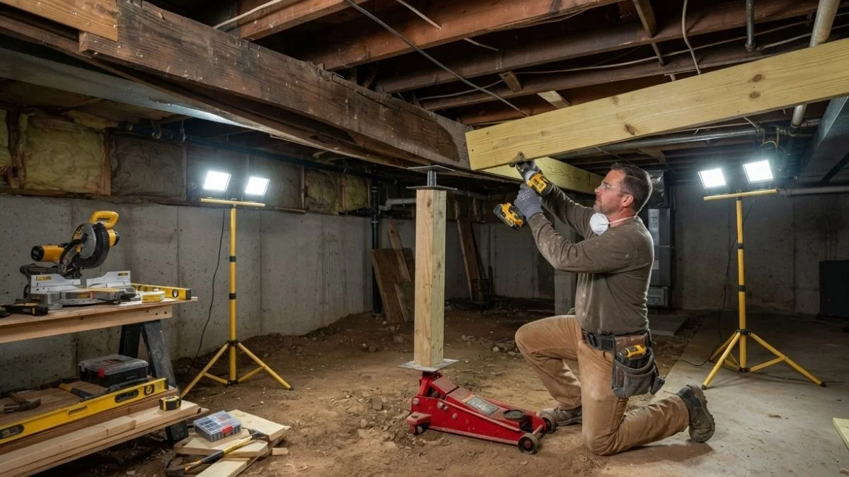 how to fix sagging second floor