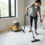 how to remove drywall dust from tile floors