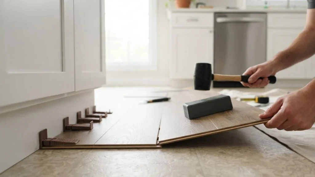 installing click lock vinyl plank flooring
