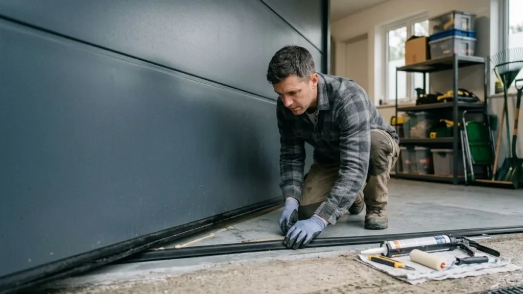 installing garage door threshold seal