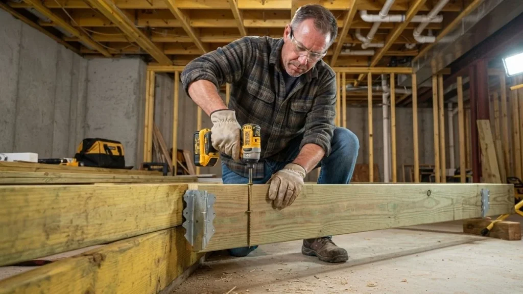 installing new floor joist
