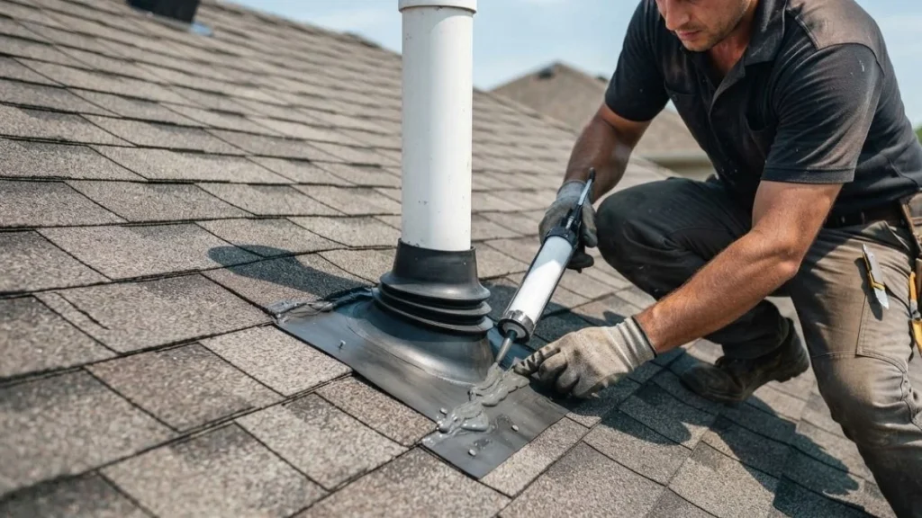 installing roof boot flashing