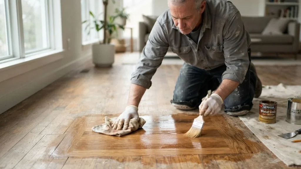 matching hardwood floor stain finish