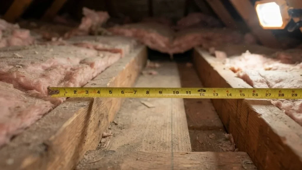 measuring attic joist span spacing