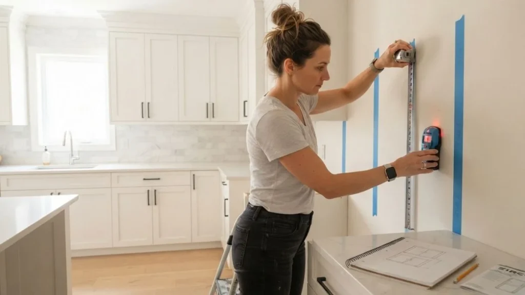 measuring wall for pantry cabinets