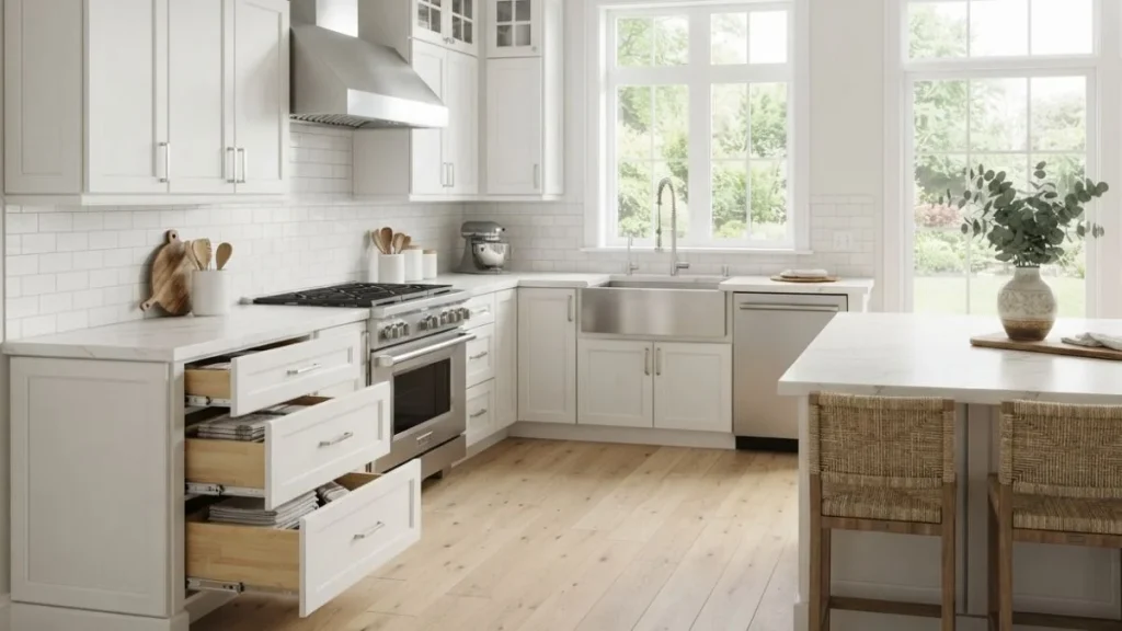 painted poplar kitchen cabinet
