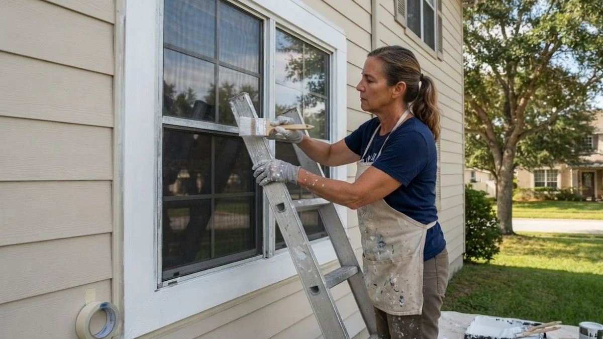 painting exterior aluminum window trim