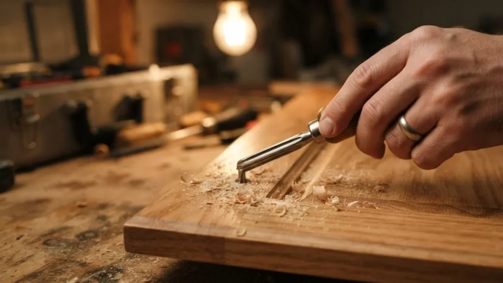 reaming cabinet pull hole repair method
