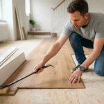 remove baseboards for vinyl flooring