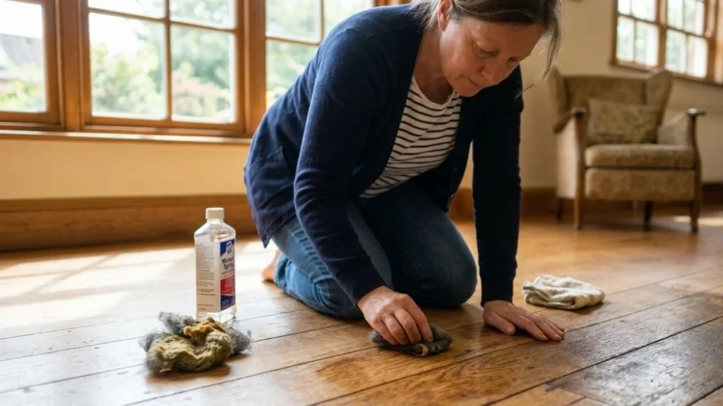 removing wax buildup hardwood floor