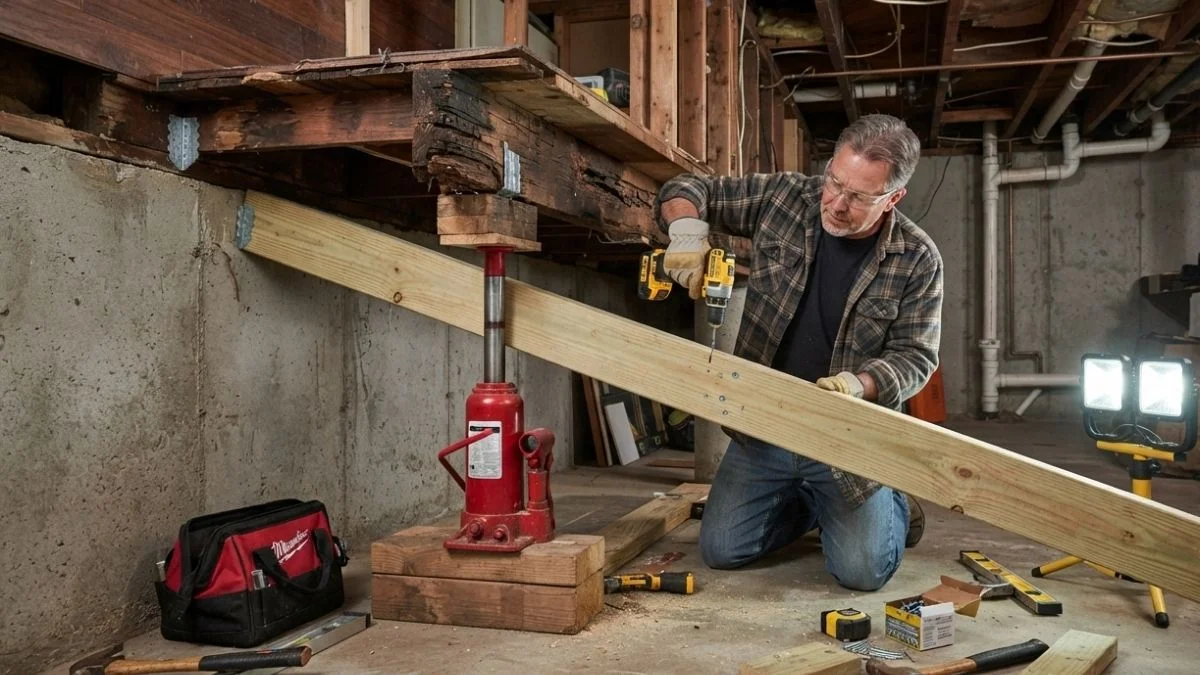 replace floor joist without removing floor