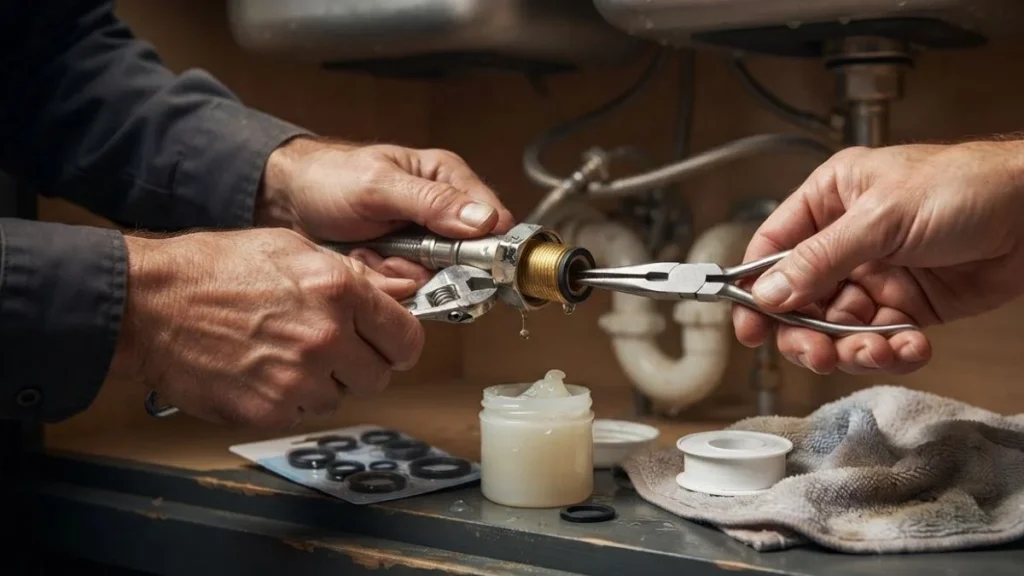replacing faucet hose o ring