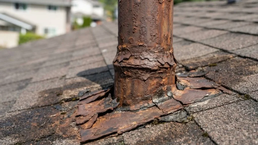 rusted cast iron vent stack