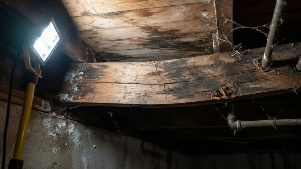 sagging floor joists damage
